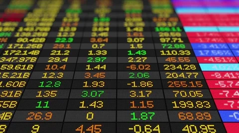 Stock Market Ticker Moving Up Loop Video stock 55414554