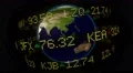 Stock market ticker orbiting earth currency wall st money world shares 4k 4k or 4k+ Resolution