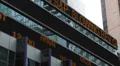 Stock Market Ticker Times Square New York City Capitalism Corporation Financial HD Footage
