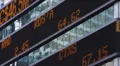 Stock Market Ticker Trading Chart Broker Company Dow Jones S&P Nasdaq Display NY HD Footage