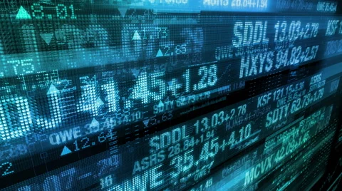 Stock Market Tickers - Digital Data Display Background Video stock 54538864