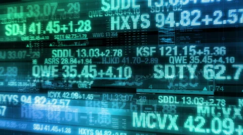 Stock Market Tickers - Digital Data Display Background Stock Footage