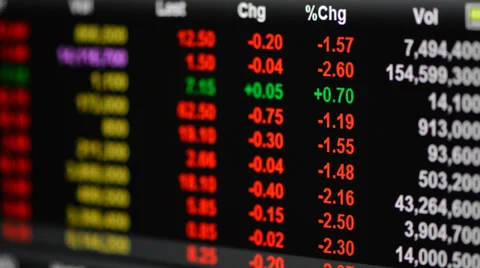 Stock market tickers Stock Footage