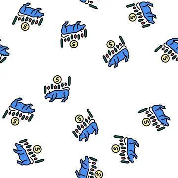 Stock market vector seamless pattern Stock Illustration