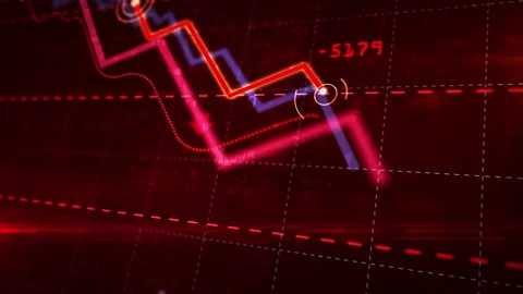 Stock markets down chart 스톡 동영상 108062361