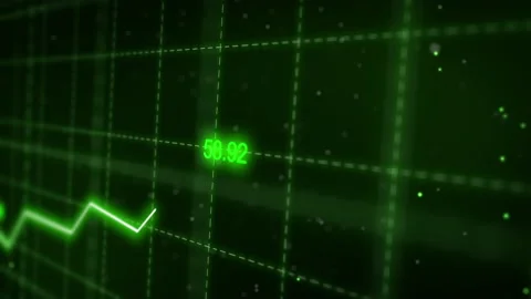 Stock markets uptrend dynamic chart on dynamic green background. Stock Footage 130985757