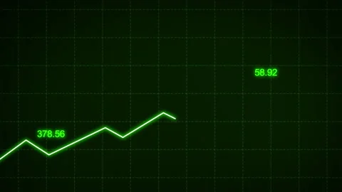 Stock markets uptrend dynamic chart on dynamic green background. Stock Footage 130986219