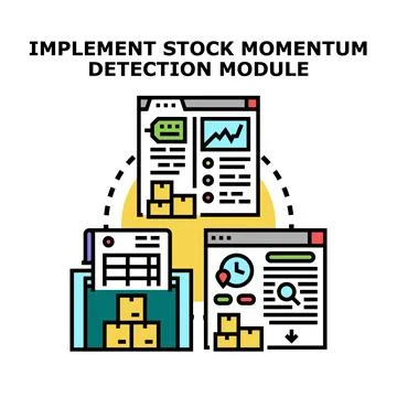 Stock momentum detection module implementing supply chain process Stockillustratie