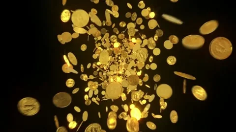 Stock motion graphics video shows a futuristic digital background BTC with Stock Footage 336443928