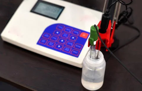 Stock photo of PH value of a solution measurement equipment in a clinical or Stock-Fotos