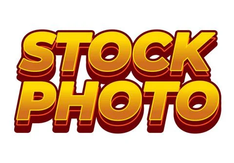 Stock photo. Text effect in 3D style with modern colors Stock Illustration