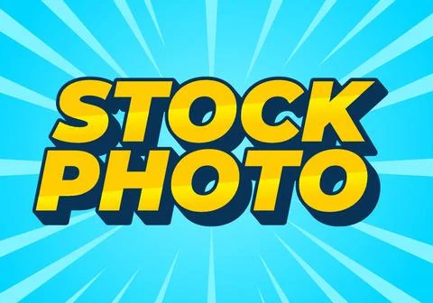 Stock photo. Text effect in 3D style with modern colors Stock Illustration