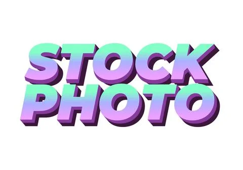 Stock photo. Text effect in 3D style with modern colors Stock Illustration
