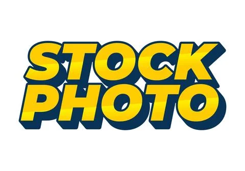 Stock photo. Text effect in 3D style with modern colors Stock Illustration