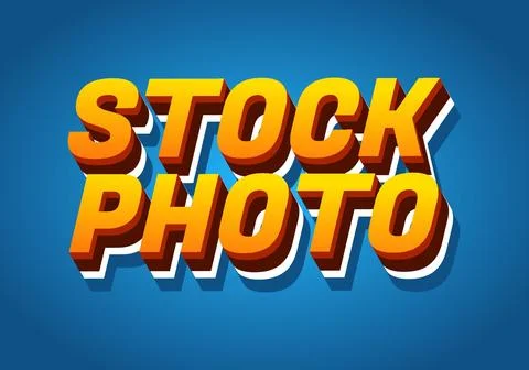Stock photo. Text effect in 3D style with modern colors Stock Illustration