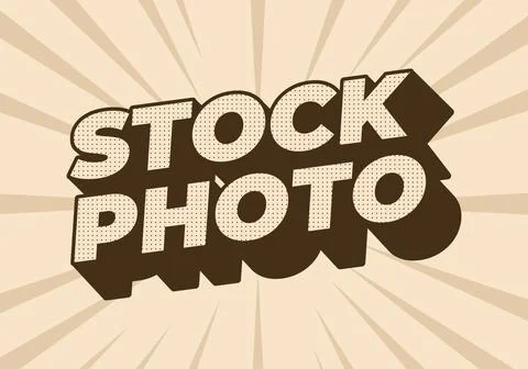 Stock photo. Text effect in 3D style with modern colors Stock Illustration