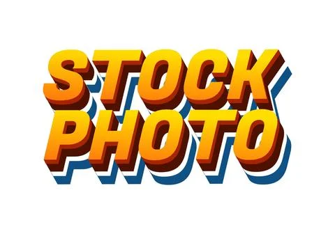 Stock photo. Text effect in 3D style with modern colors Stock Illustration
