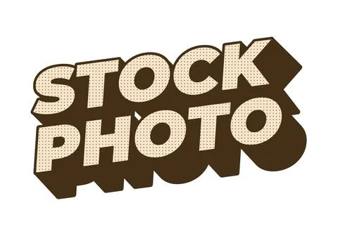 Stock photo. Text effect in 3D style with modern colors Stock Illustration