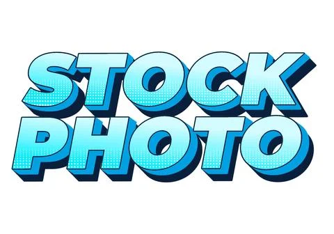 Stock photo. Text effect in 3D style with modern colors Stock Illustration