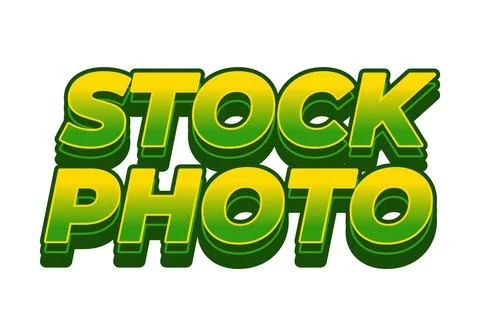 Stock photo. Text effect in 3D style with modern colors Stock Illustration