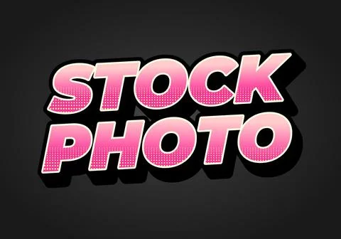 Stock photo. Text effect in 3D style with modern colors Stock Illustration