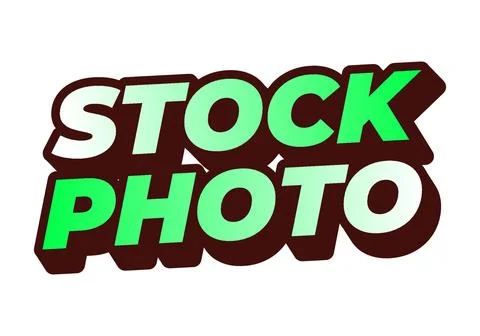 Stock photo. Text effect in 3D style with modern colors Stock Illustration
