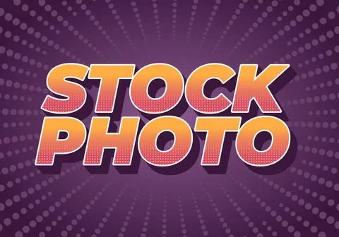 Stock photo. Text effect in 3D style with modern colors Stock Illustration
