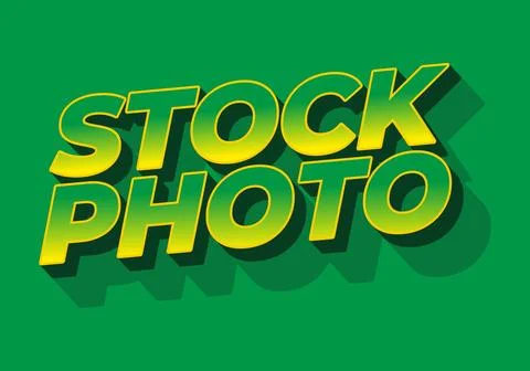 Stock photo. Text effect in 3D style with modern colors Stock Illustration