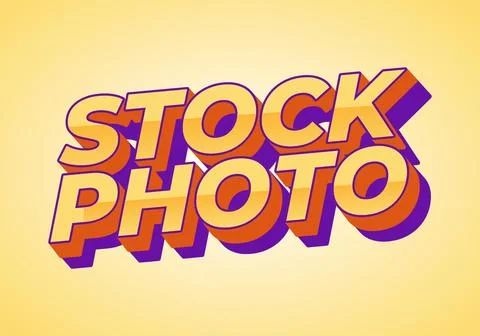 Stock photo. Text effect in 3D style with modern colors Stock Illustration