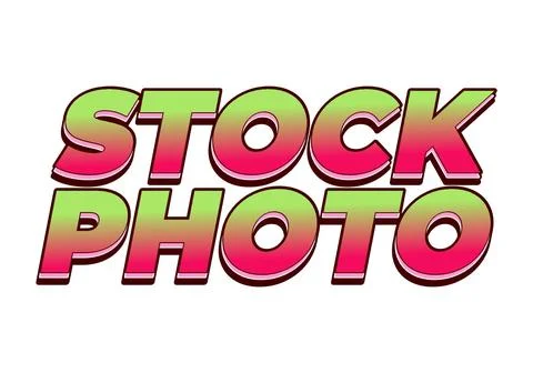 Stock photo. Text effect in 3D style with modern colors Stock Illustration