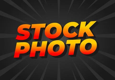 Stock photo. Text effect in 3D style with modern colors Stock Illustration