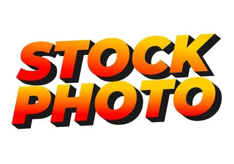 Stock photo. Text effect in 3D style with modern colors Stock Illustration