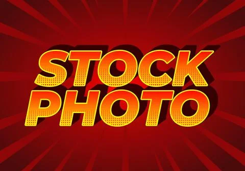Stock photo. Text effect in 3D style with modern colors Stock Illustration