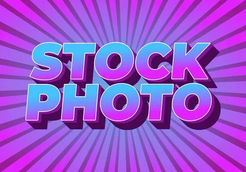 Stock photo. Text effect in 3D style with modern colors Illustrazione stock
