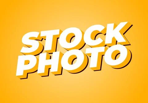 Stock photo. Text effect in 3D style with modern colors Stock Illustration