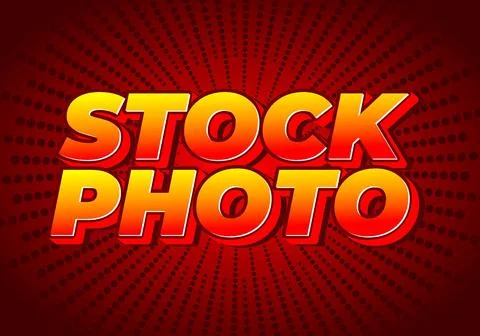 Stock photo. Text effect in 3D style with modern colors Stock Illustration