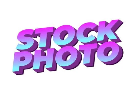 Stock photo. Text effect in 3D style with modern colors Stock Illustration