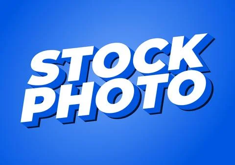 Stock photo. Text effect in 3D style with modern colors Stock Illustration