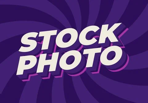 Stock photo. Text effect in 3D style with modern colors Stock Illustration