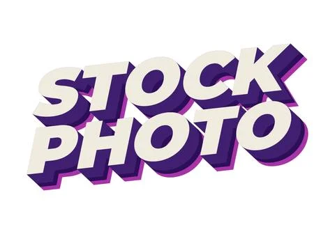 Stock photo. Text effect in 3D style with modern colors Stock Illustration