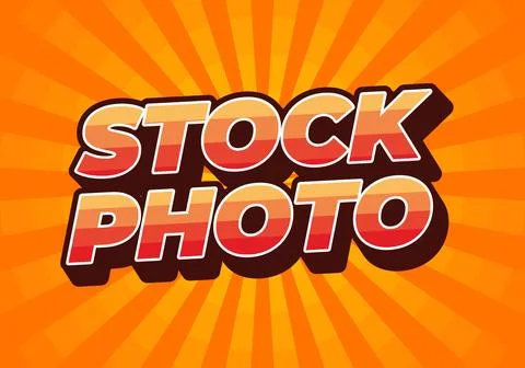 Stock photo. Text effect in 3D style with modern colors Stock Illustration