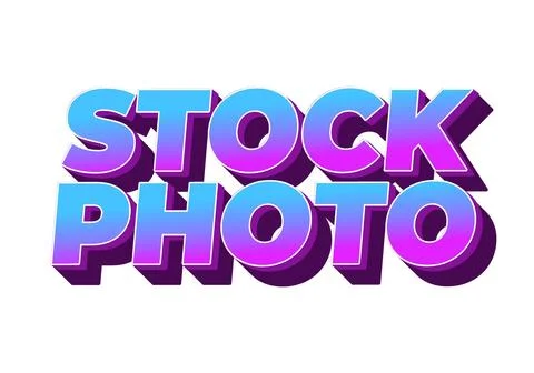 Stock photo. Text effect in 3D style with modern colors Stock Illustration