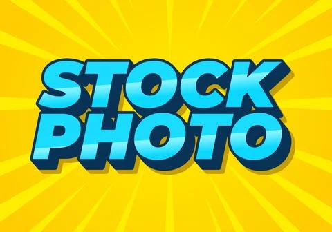 Stock photo. Text effect in 3D style with modern colors Stock Illustration