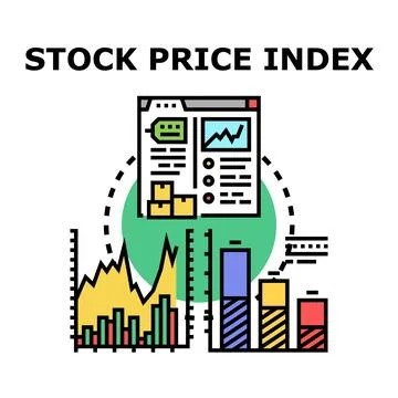 Stock price index chart vector concept イラスト素材