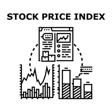 Stock price index chart vector concept Stock Illustration