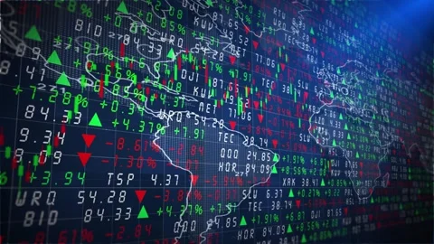 Stock Prices and Data Charts Stock Footage 247321611
