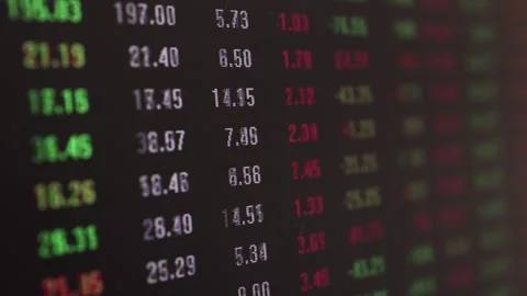 Stock prices changing on a computer screen Stock Footage 307160760