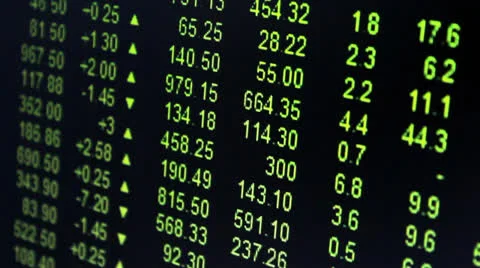 Stock prices on screen Stock Footage 23163355