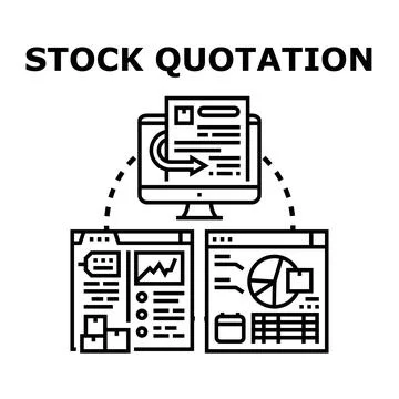 Stock quotation financial data analysis concept Stock Illustration