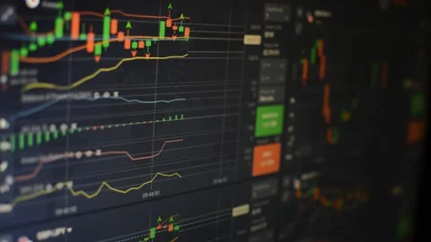 Stock quote trading chart. 스톡 동영상 167259282